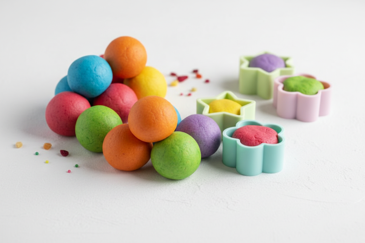 Edible Play Doh with Silicone Molds-Fun shapes in 15 Min