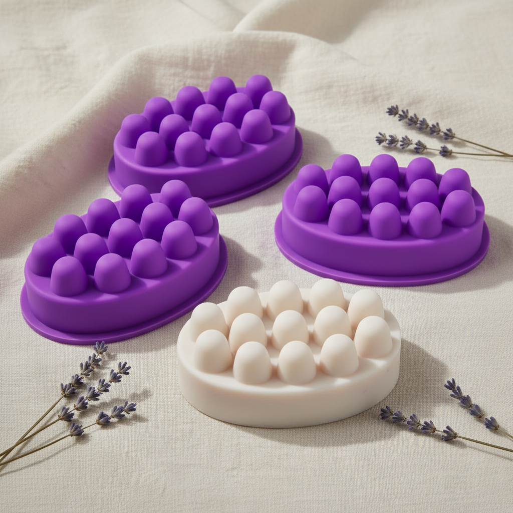 1-Piece & 3-Piece Molds + Finished Soaps
