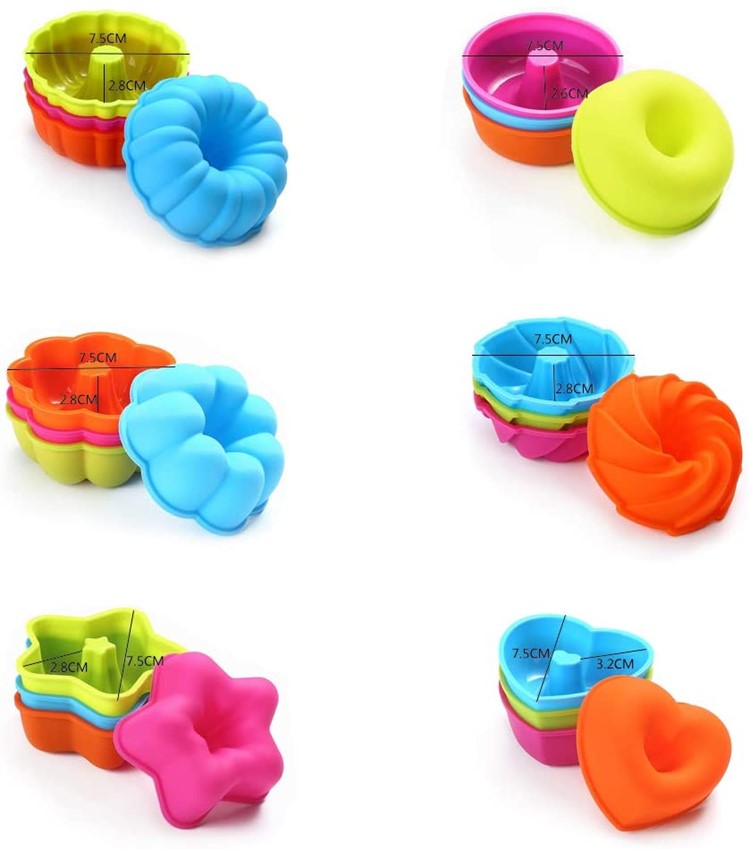 Silicone Cupcake Molds - 24 Reusable Baking Cups