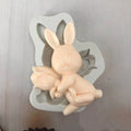 3D Easter Bunny Silicone Mold - Cake, Fondant & Resin
