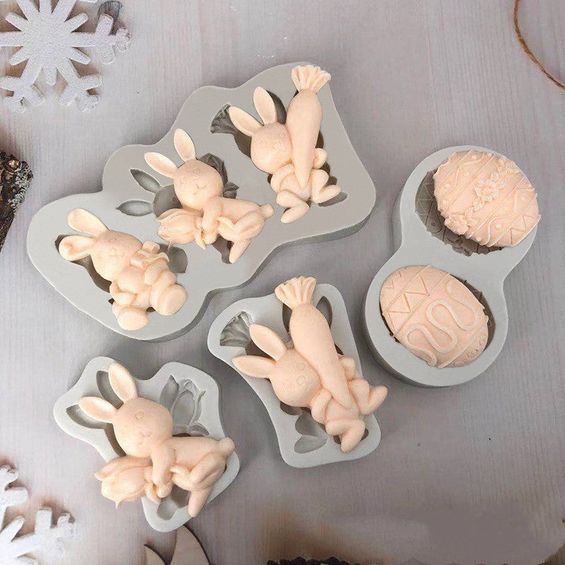 3D Easter Bunny Silicone Mold - Cake, Fondant & Resin