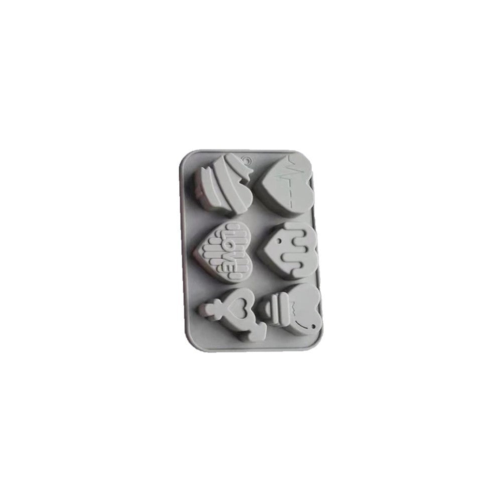 6-Cavity Heart-Shaped Silicone Mold – Chocolate, Cake, Soap, Ice & Candle