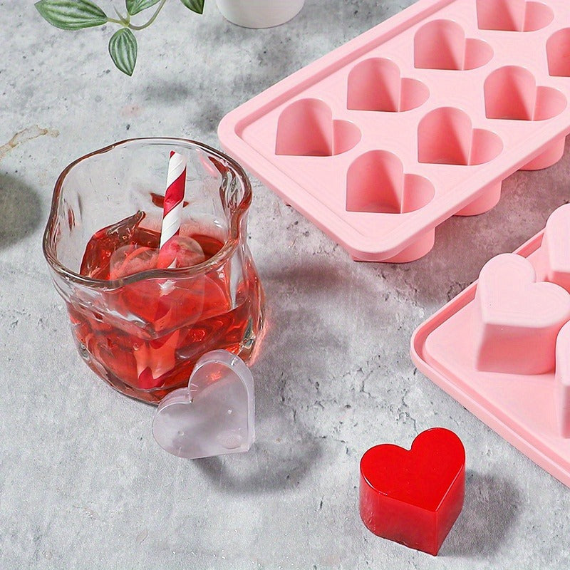 Heart-Shaped Love Ice Cube Mold – Flexible Silicone, Easy-Release