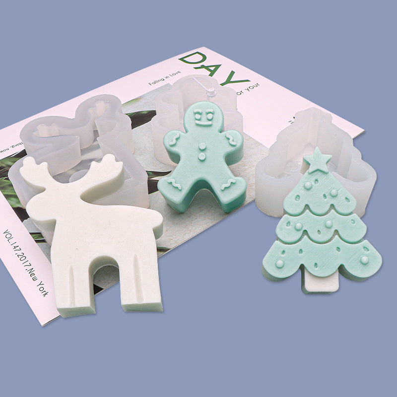 Holiday Silicone Mold - Gingerbread Man, Christmas Tree & Reindeer