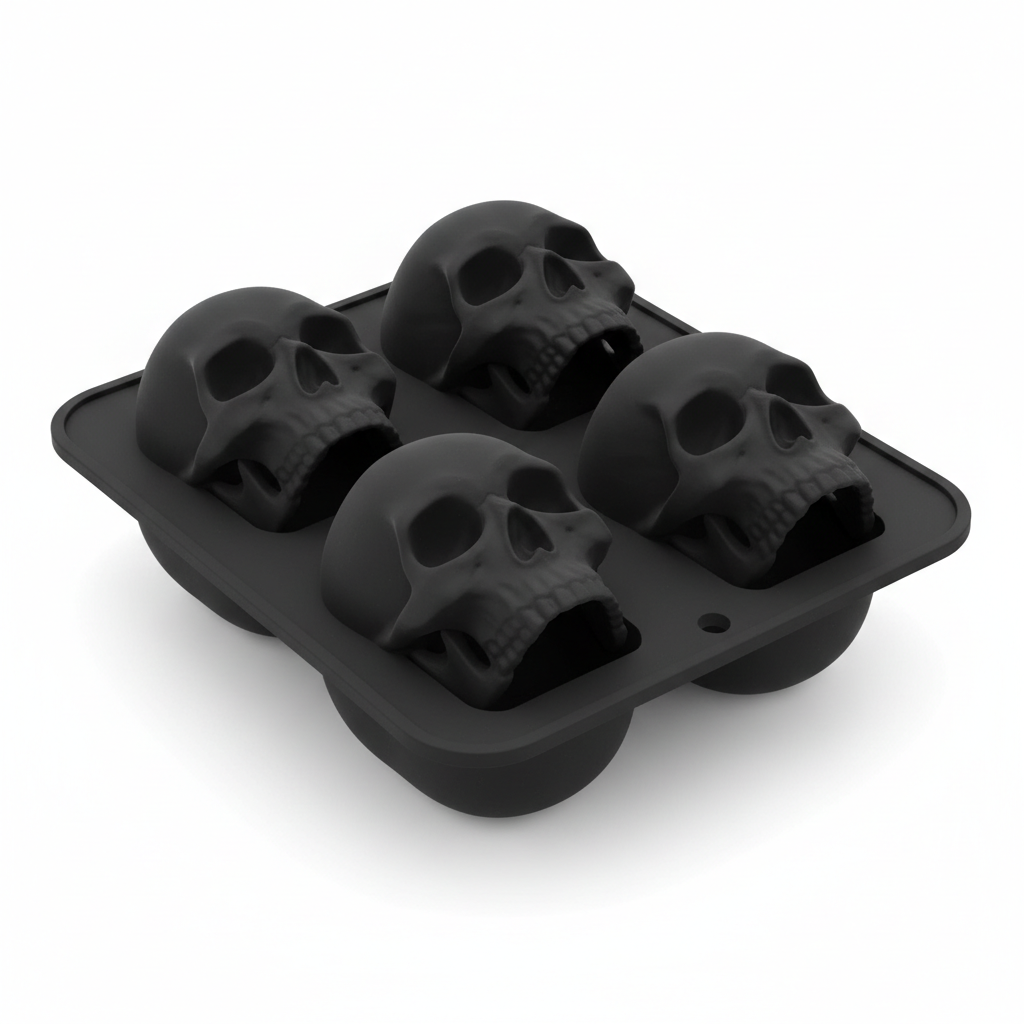4-cavity skull mold