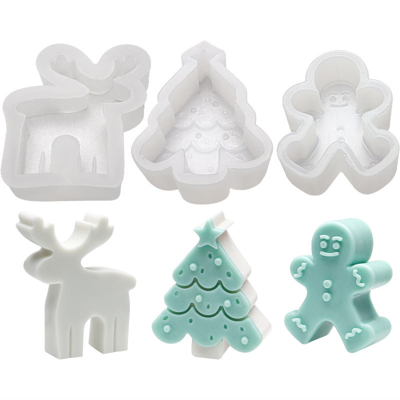 Holiday Silicone Mold - Gingerbread Man, Christmas Tree & Reindeer