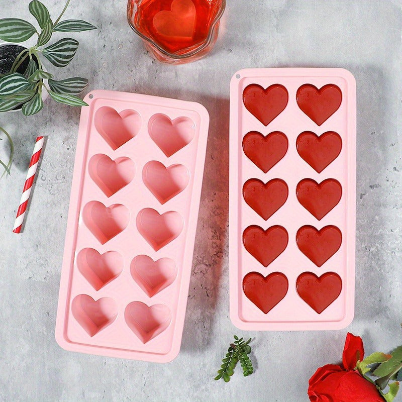 Heart-Shaped Love Ice Cube Mold – Flexible Silicone, Easy-Release