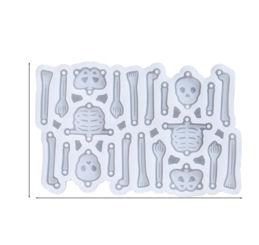 Skeleton Bones Silicone Mold – Resin, Chocolate & Halloween Crafts