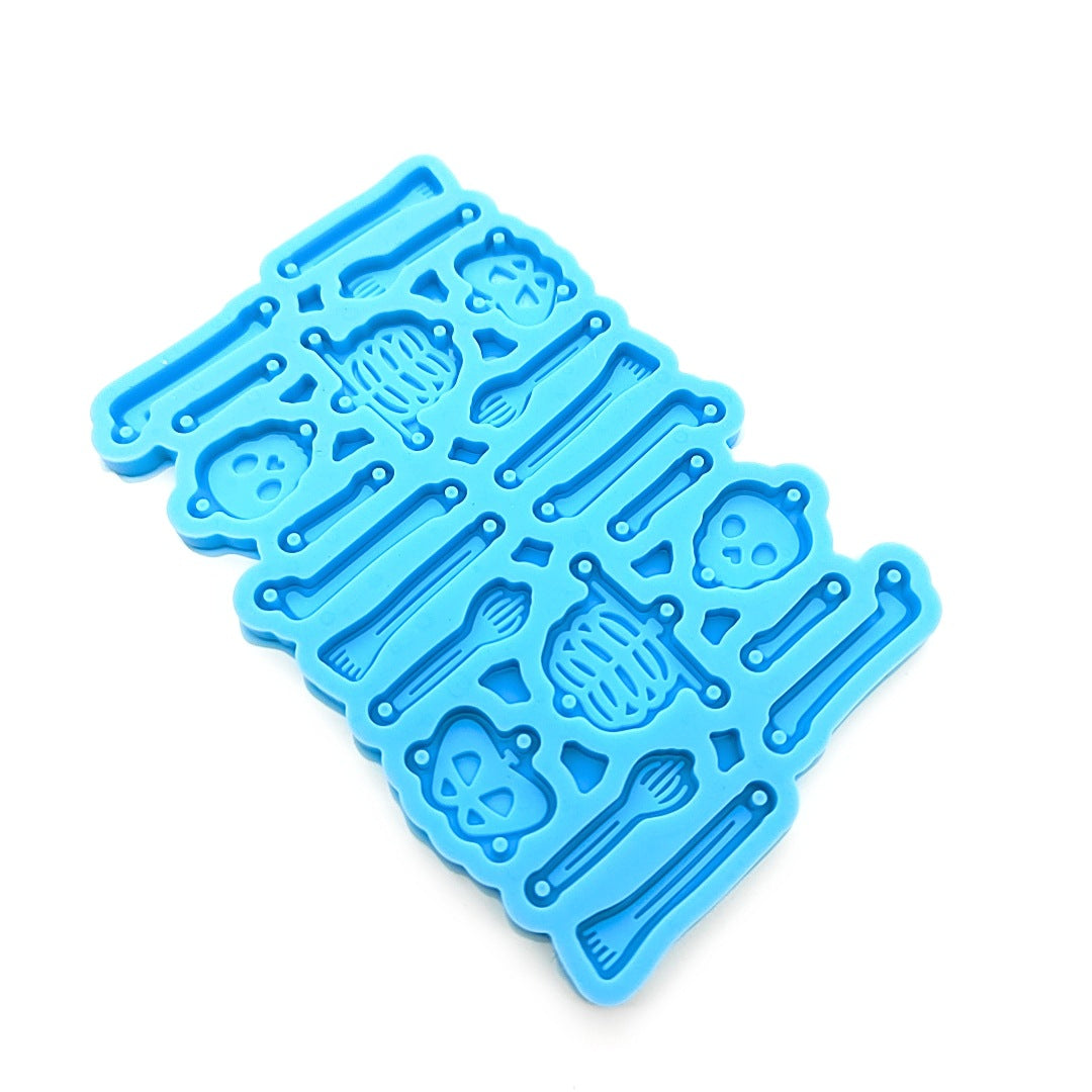 Skeleton Bones Silicone Mold – Resin, Chocolate & Halloween Crafts