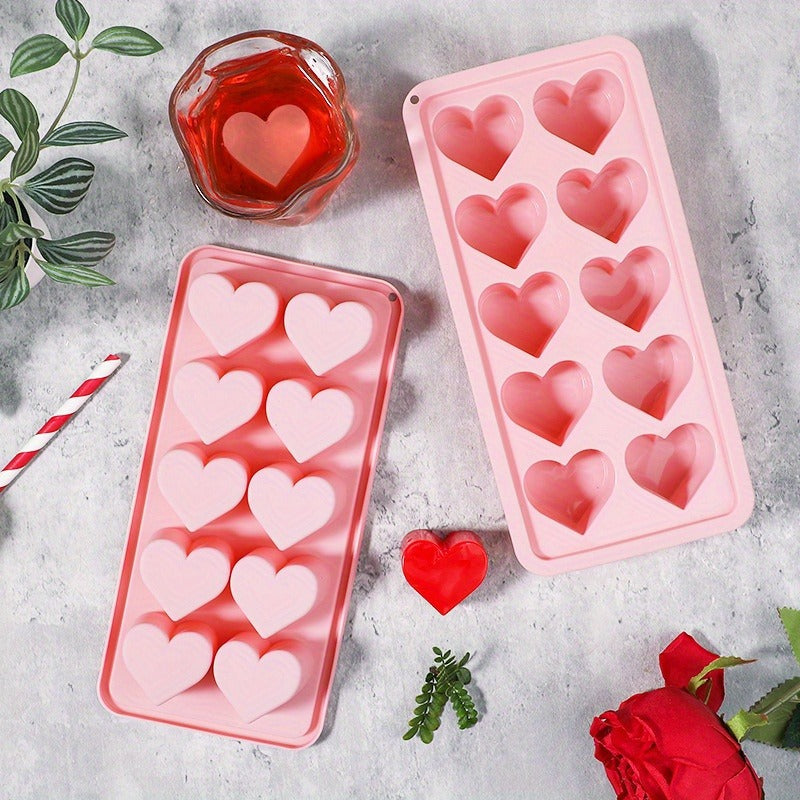 Heart-Shaped Love Ice Cube Mold – Flexible Silicone, Easy-Release