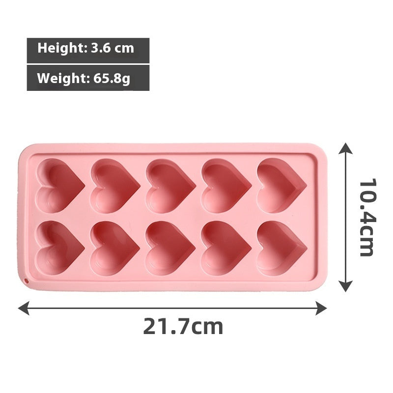 Heart-Shaped Love Ice Cube Mold – Flexible Silicone, Easy-Release
