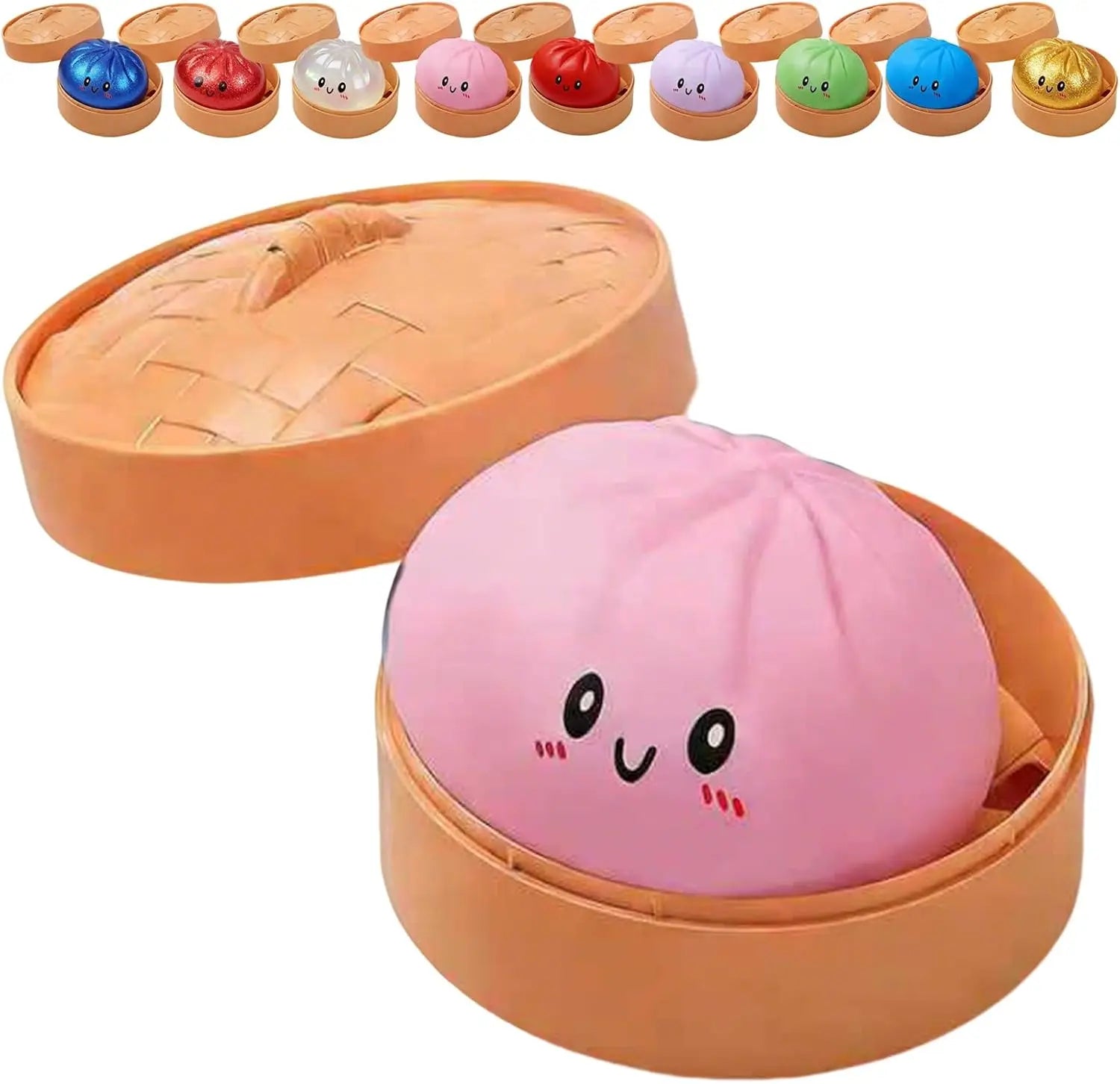 Viral Glitter Dumpling Squishy Toy with Box | TikTok Famous Sensory Squeeze Toy for Kids