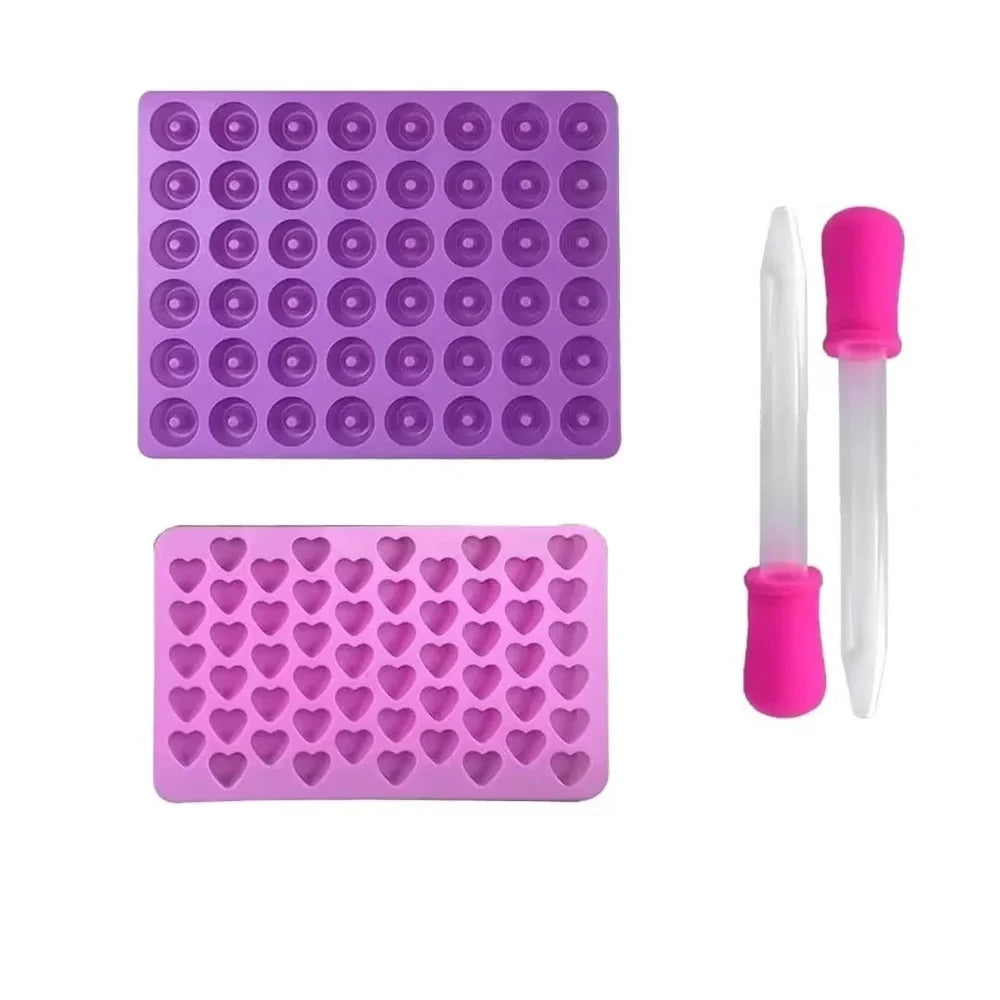 Gummy Bear Candy Mold Kit – Silicone Molds with Droppers