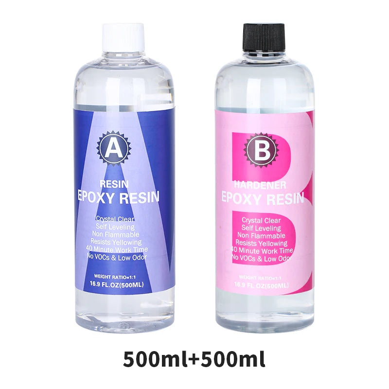 Crystal Clear Epoxy Resin Kit – High Gloss Coating & Casting for Jewelry, Art & Crafts