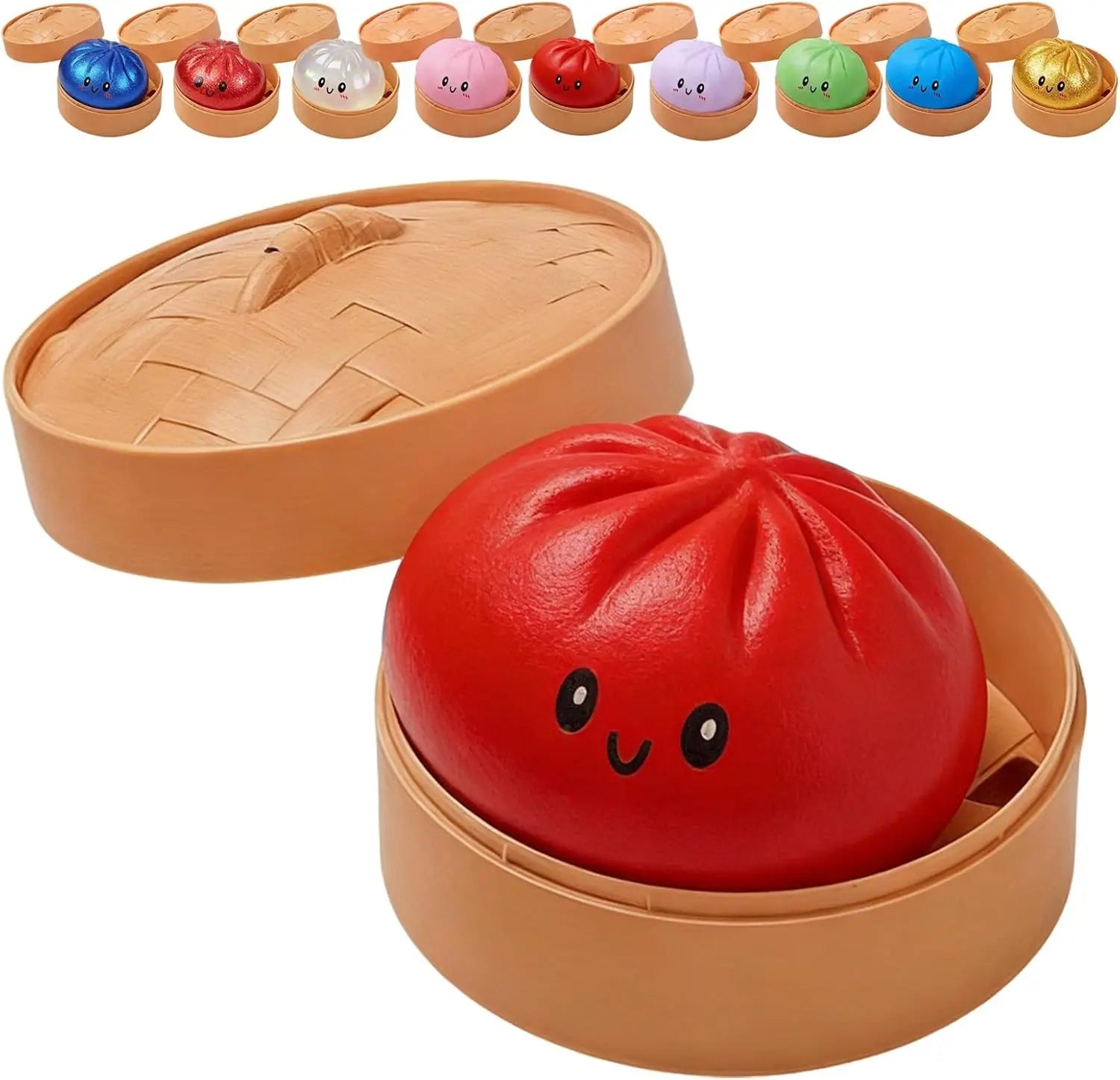 Viral Glitter Dumpling Squishy Toy with Box | TikTok Famous Sensory Squeeze Toy for Kids