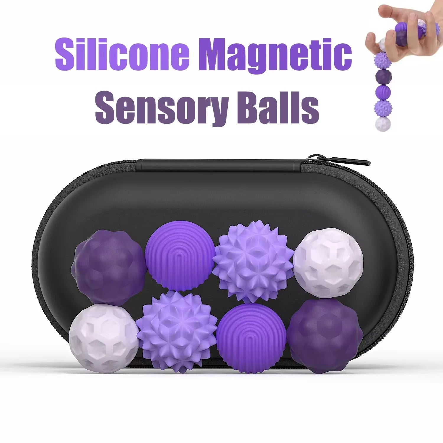 Magnetic Silicone Sensory Balls – Fidget & Stress Relief Toy for Adults & Kids