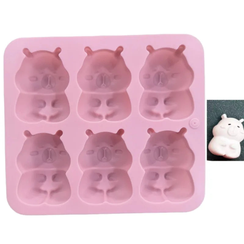 Capybara Silicone Mold – Chocolate, Gummy, Ice Cube & Soap Mold