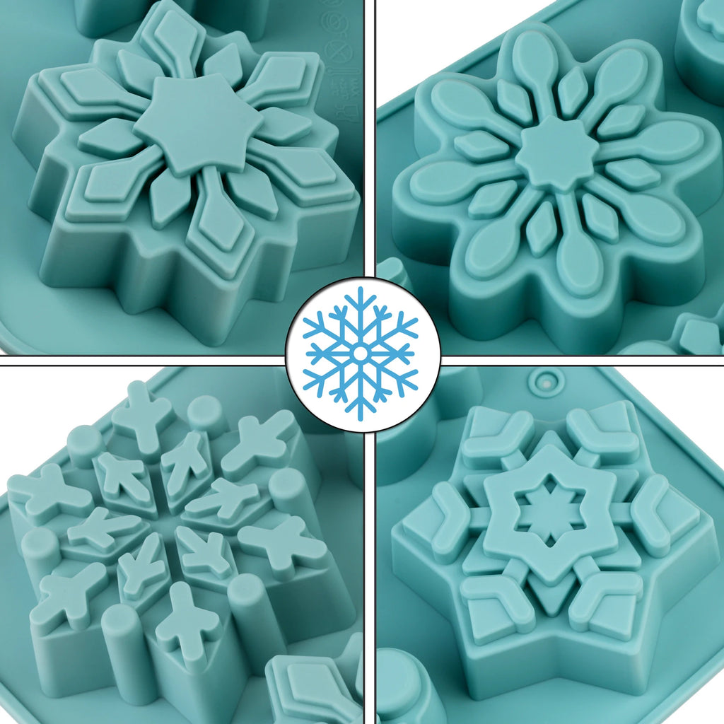 Silicone Snowflake Mold – Christmas Baking, Candles, Candy & Desserts