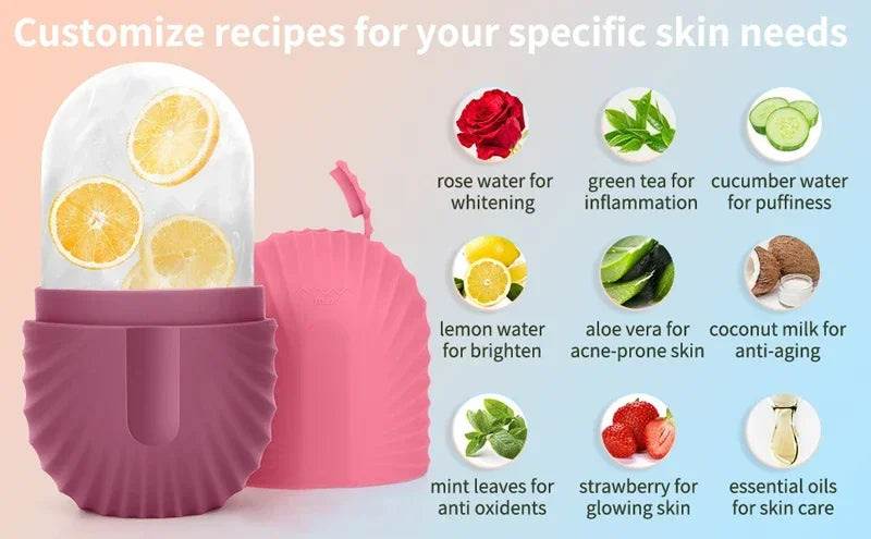 Silicone Ice Face Roller – Puffiness Relief, Pore Tightening & Glow