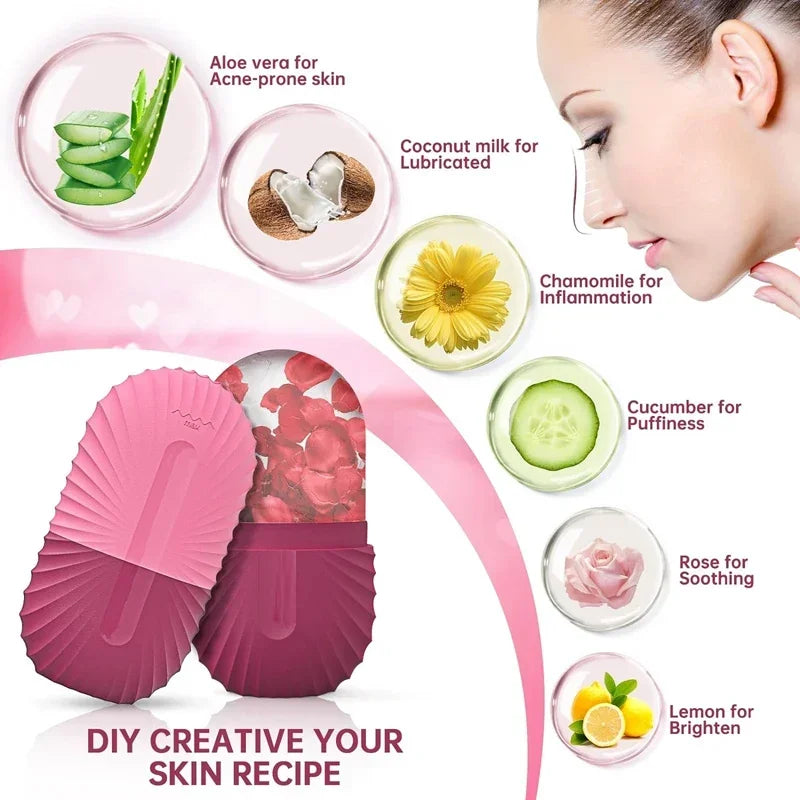 Silicone Ice Face Roller – Puffiness Relief, Pore Tightening & Glow