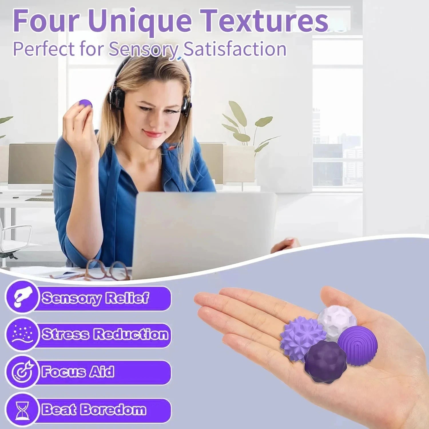 Magnetic Silicone Sensory Balls – Fidget & Stress Relief Toy for Adults & Kids