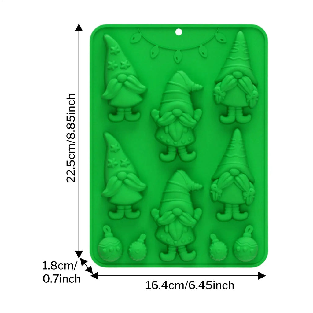 Christmas 3D Gnome Silicone Mold - Chocolate, Candy & Resin Crafting