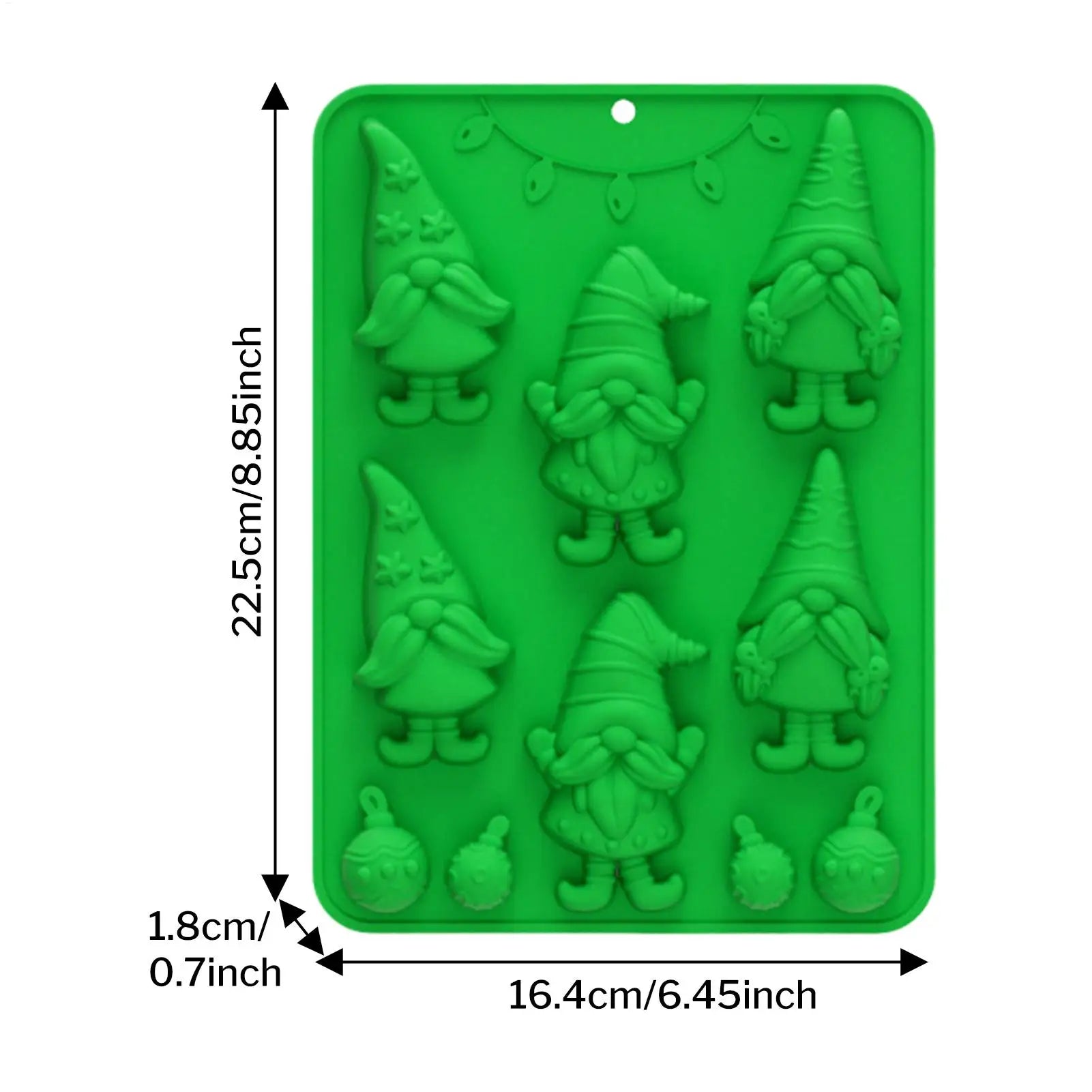 Christmas 3D Gnome Silicone Mold - Chocolate, Candy & Resin Crafting