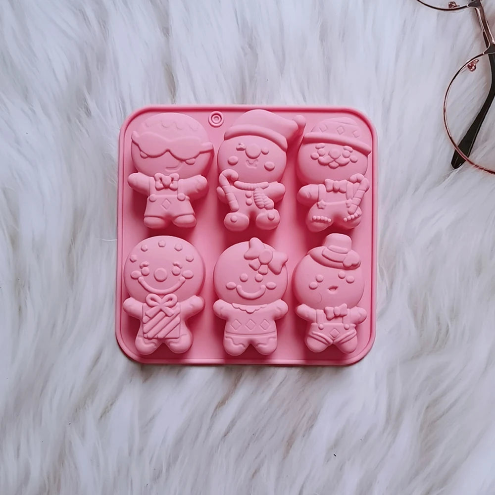 Gingerbread Man Silicone Mold – Christmas Candy, Chocolate & Candle Mold