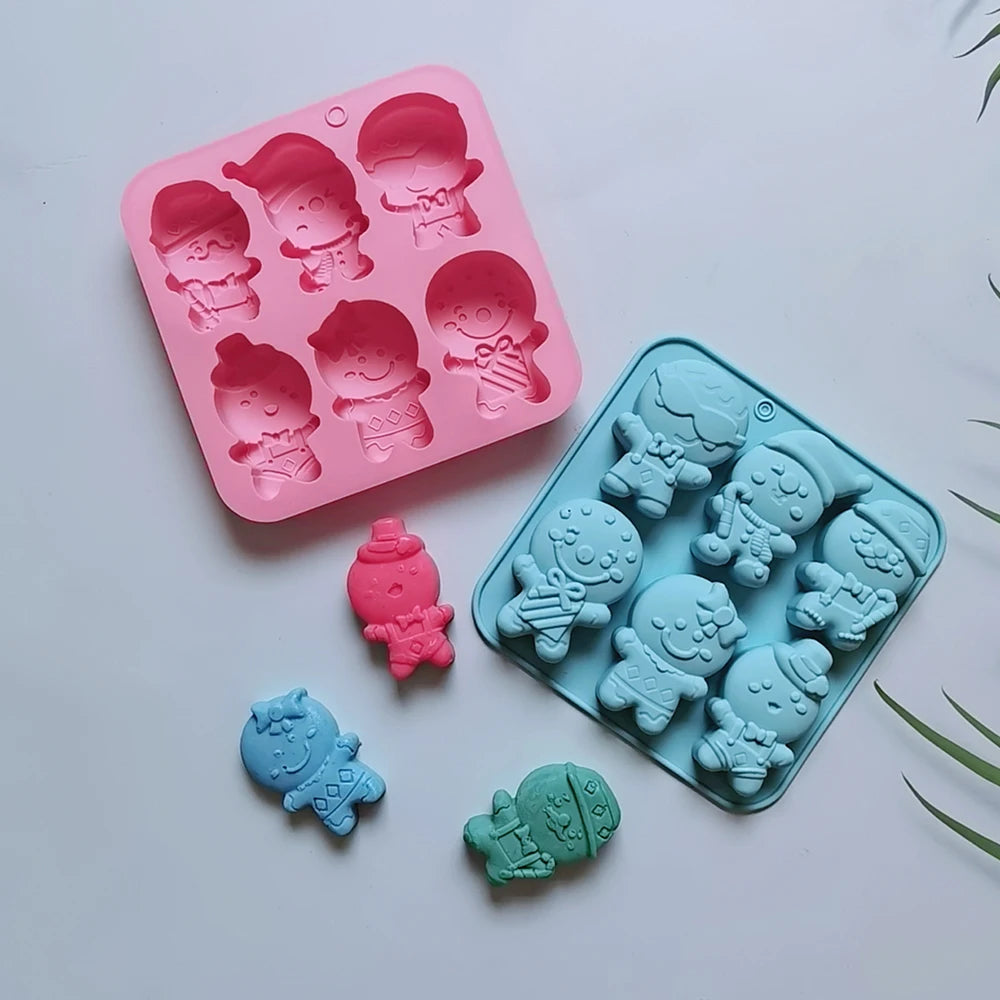 Gingerbread Man Silicone Mold – Christmas Candy, Chocolate & Candle Mold