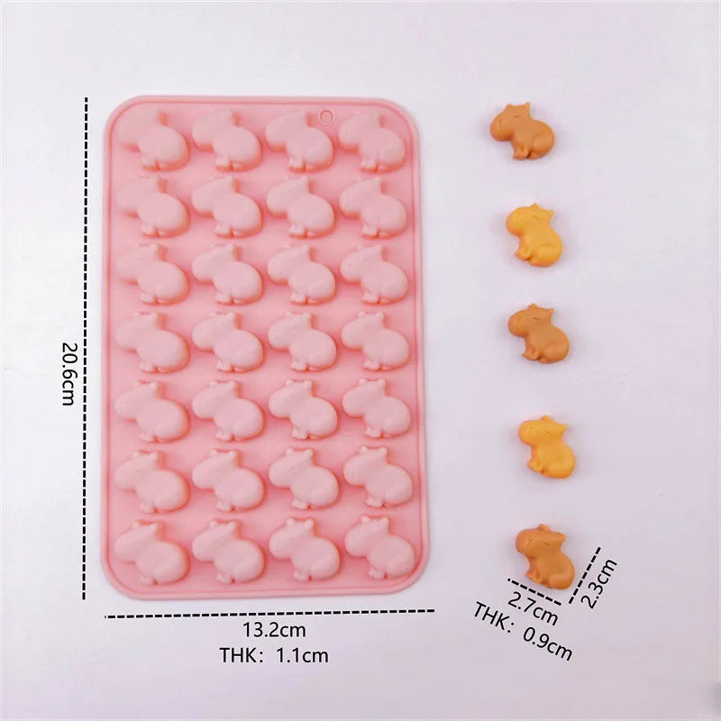 Capybara Silicone Mold – Chocolate, Gummy, Ice Cube & Soap Mold