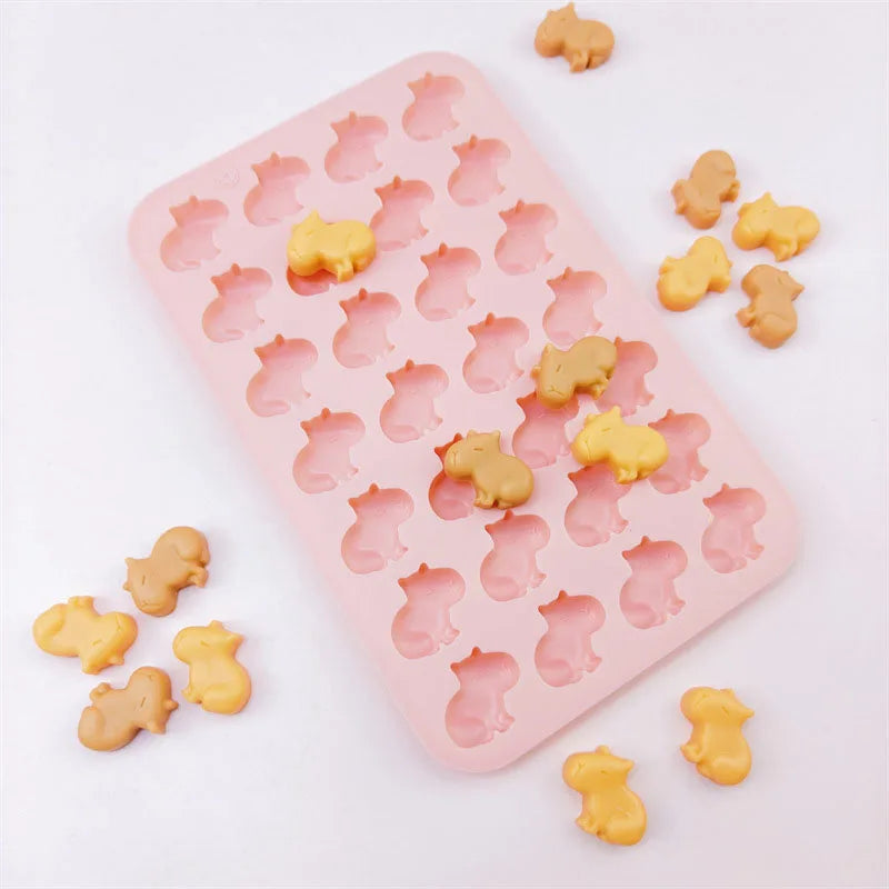Capybara Silicone Mold – Chocolate, Gummy, Ice Cube & Soap Mold