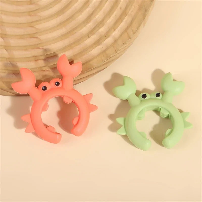 Silicone Crab Spoon Rest & Pot Clip – Heat-Resistant Kitchen Holder