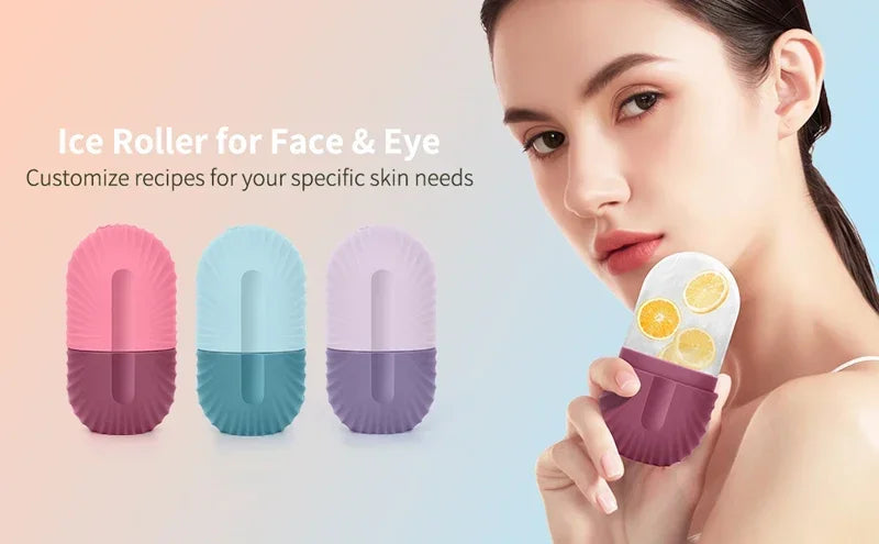 Silicone Ice Face Roller – Puffiness Relief, Pore Tightening & Glow