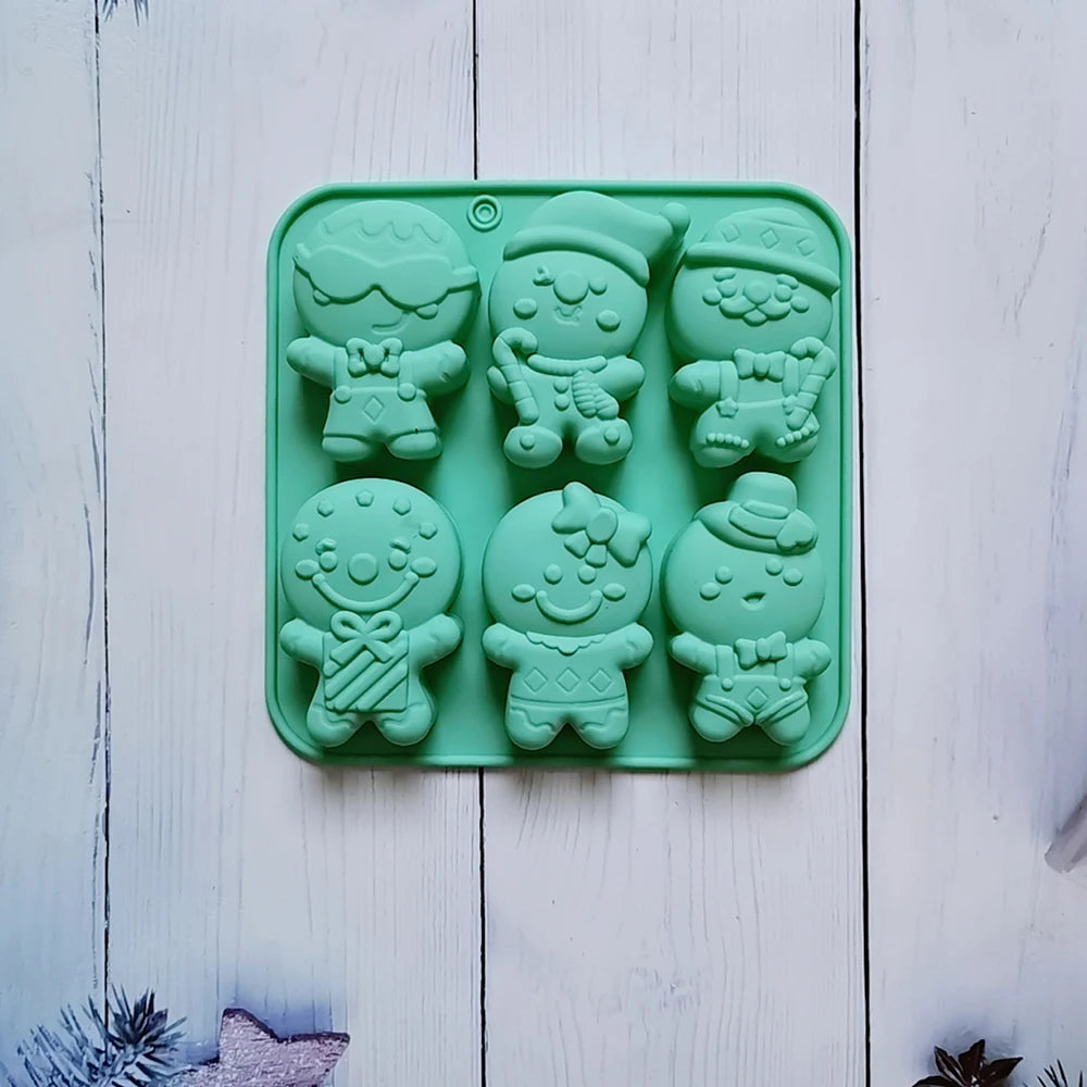 Gingerbread Man Silicone Mold – Christmas Candy, Chocolate & Candle Mold