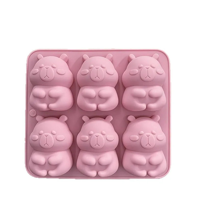 Capybara Silicone Mold – Chocolate, Gummy, Ice Cube & Soap Mold