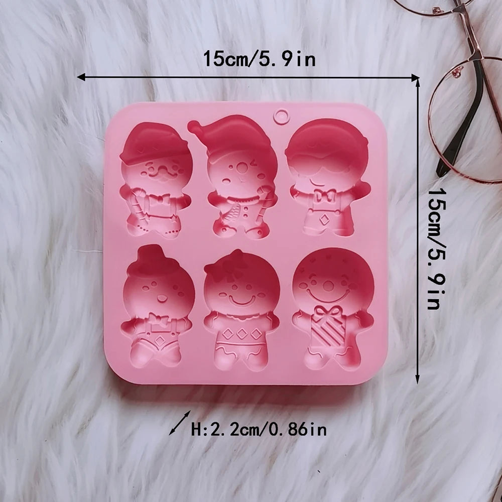 Gingerbread Man Silicone Mold – Christmas Candy, Chocolate & Candle Mold