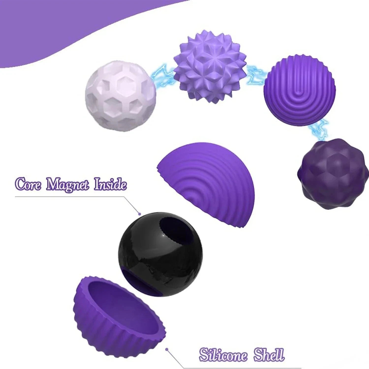 Magnetic Silicone Sensory Balls – Fidget & Stress Relief Toy for Adults & Kids