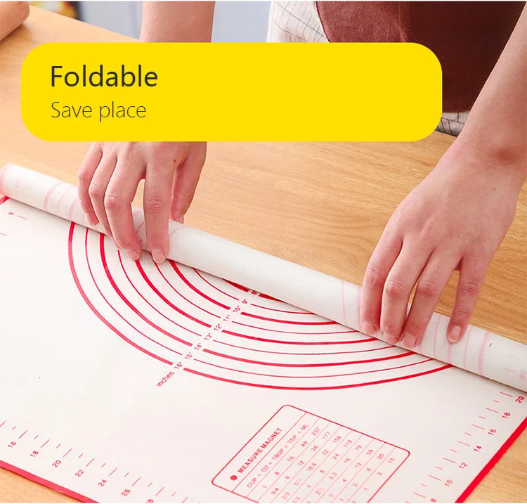 Silicone Baking Mat & Kneading Pad – Non-Stick Dough Mat for Pizza, Bread & Pastry
