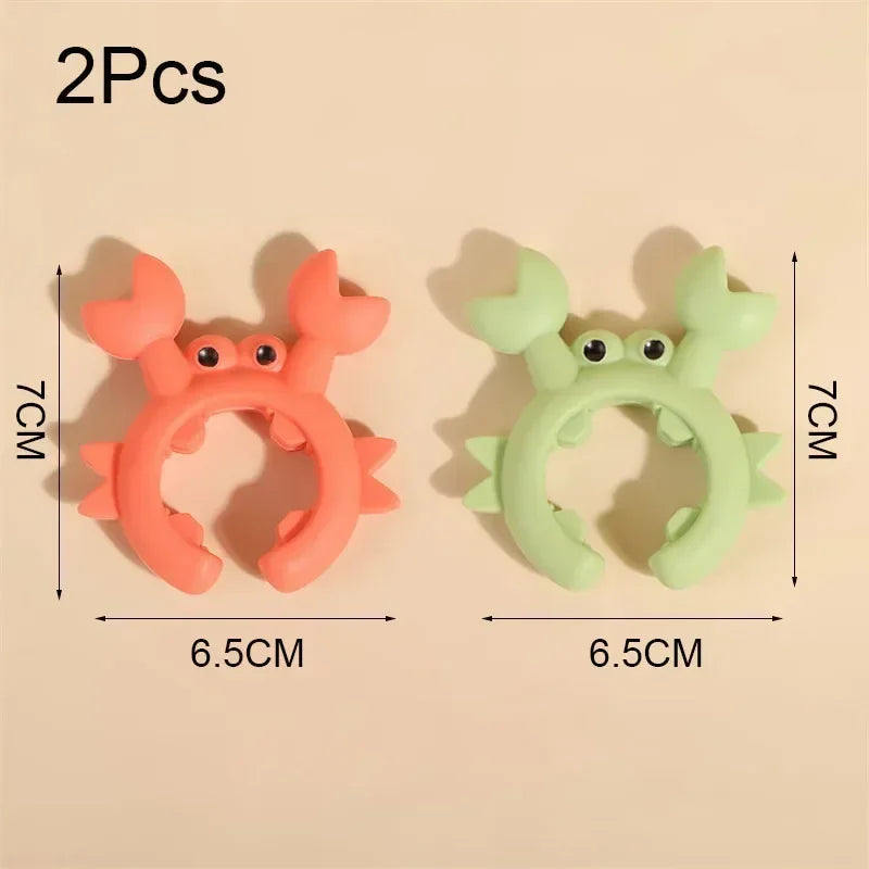 Silicone Crab Spoon Rest & Pot Clip – Heat-Resistant Kitchen Holder