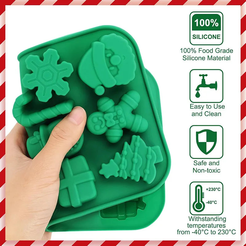 Christmas Silicone Chocolate Mold – Candy, Resin & Baking | Holiday Shapes