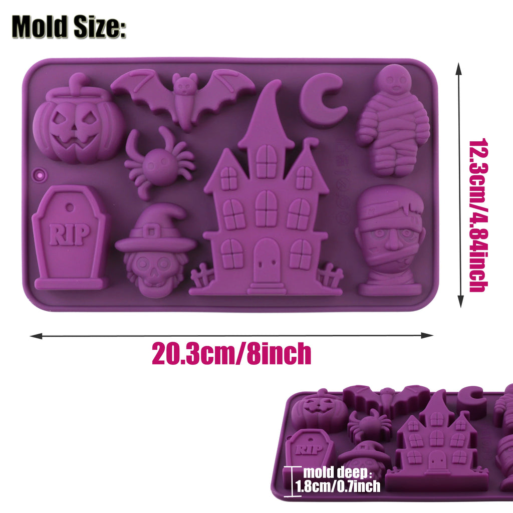 Spooky Halloween Silicone Mold – Chocolate, Candy, Soap & Candle Mold
