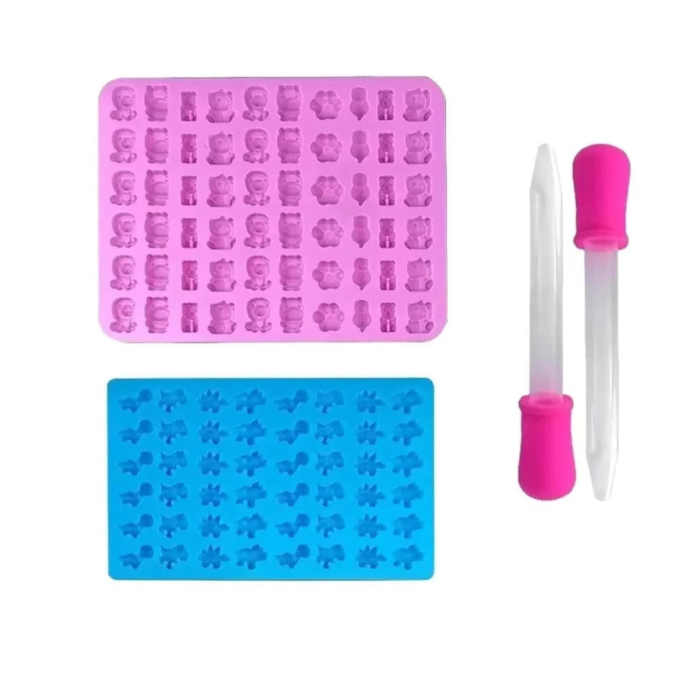 Gummy Bear Candy Mold Kit – Silicone Molds with Droppers