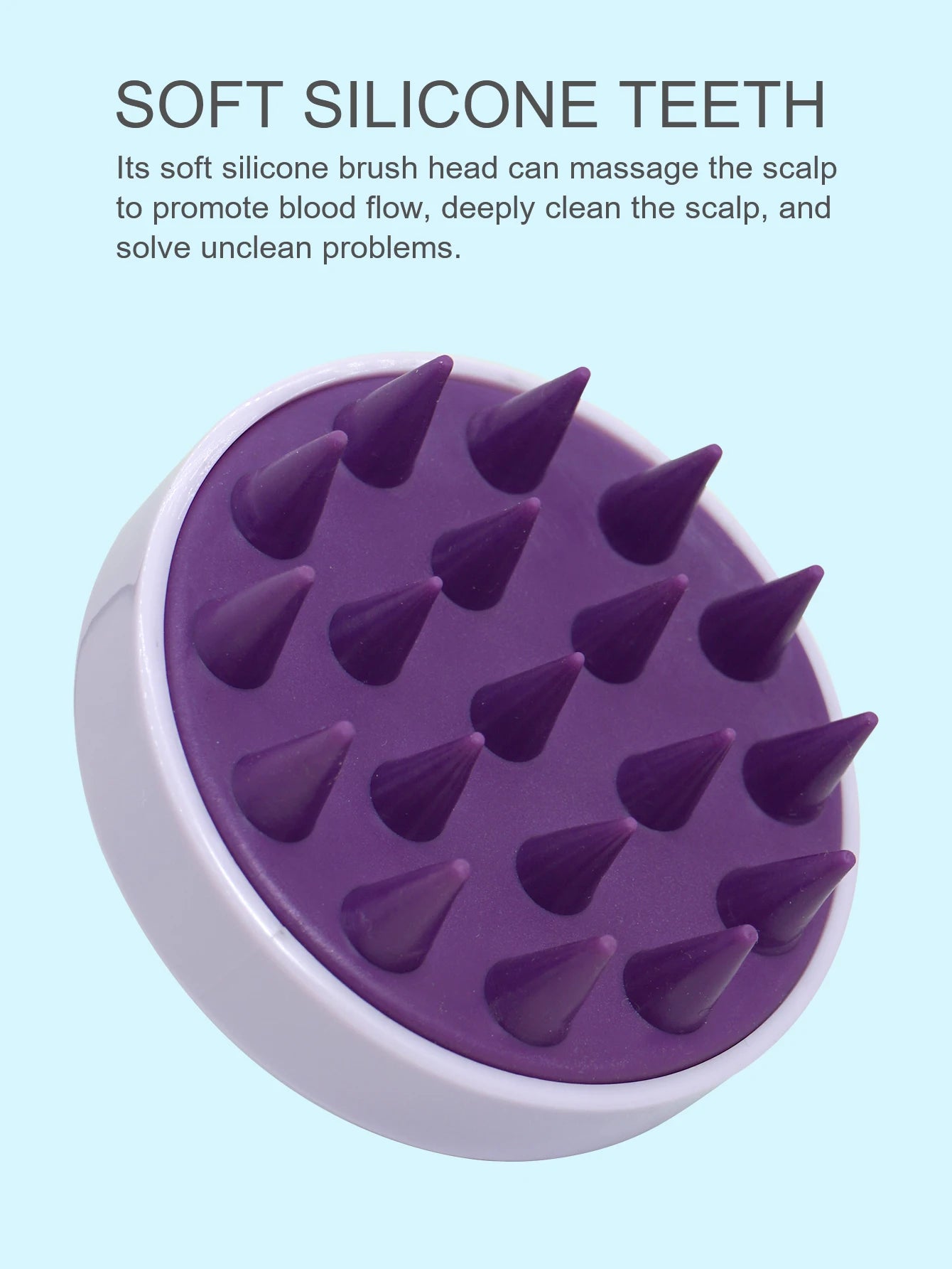 Silicone Scalp Massager Brush – Shampoo, Hair & Body Massage