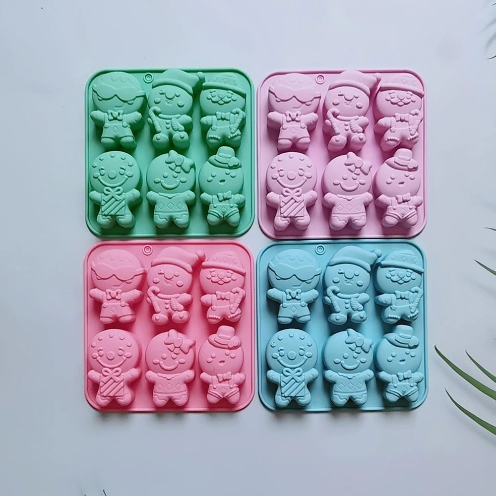 Gingerbread Man Silicone Mold – Christmas Candy, Chocolate & Candle Mold