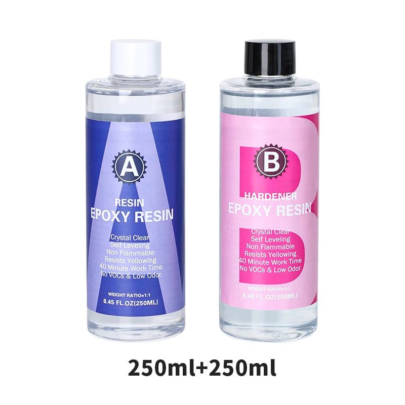 Crystal Clear Epoxy Resin Kit – High Gloss Coating & Casting for Jewelry, Art & Crafts