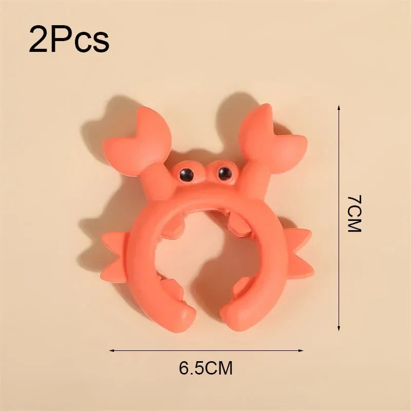 Silicone Crab Spoon Rest & Pot Clip – Heat-Resistant Kitchen Holder