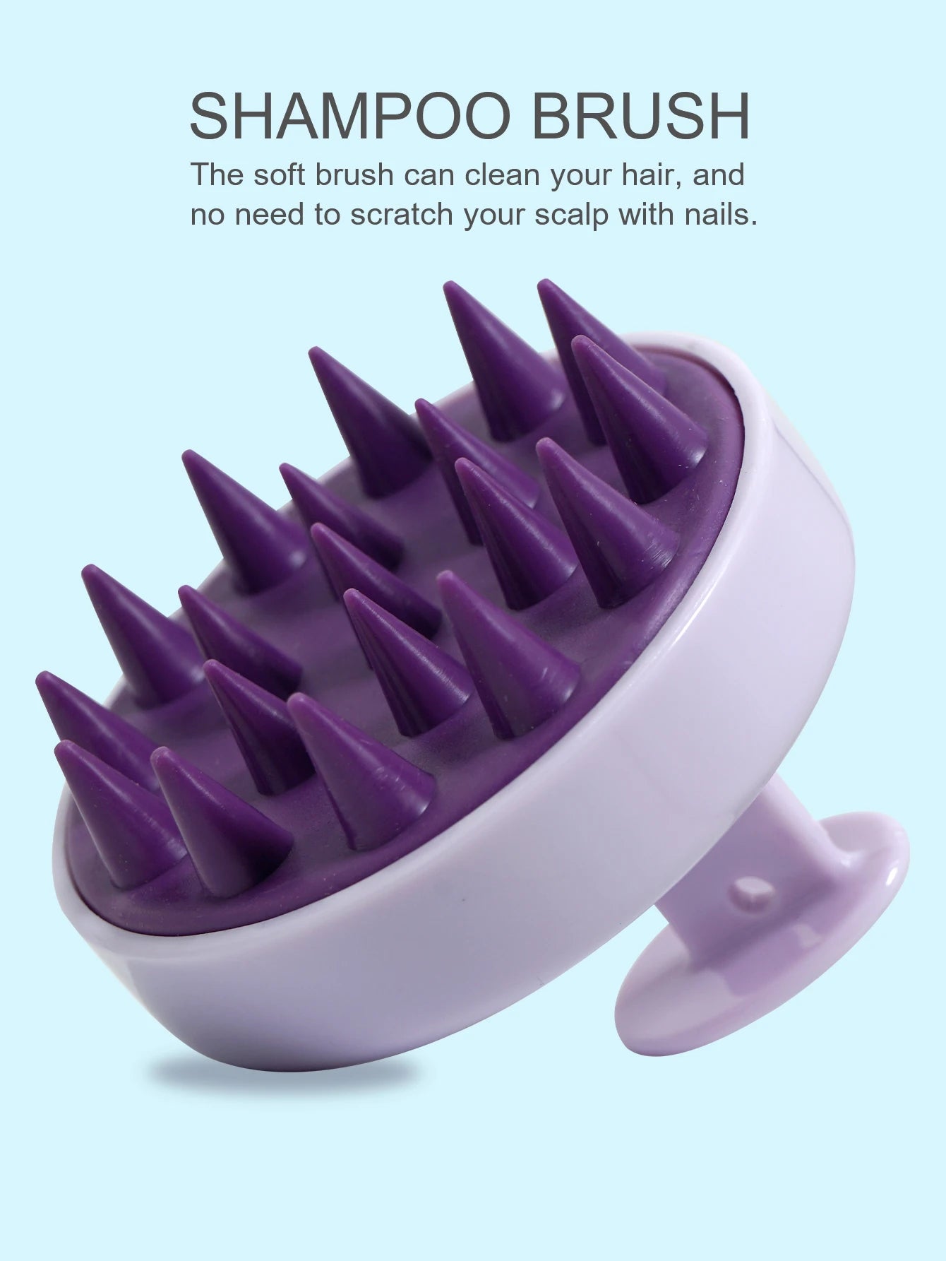Silicone Scalp Massager Brush – Shampoo, Hair & Body Massage