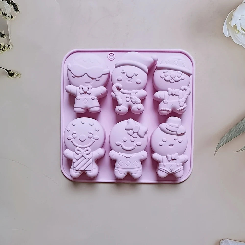 Gingerbread Man Silicone Mold – Christmas Candy, Chocolate & Candle Mold