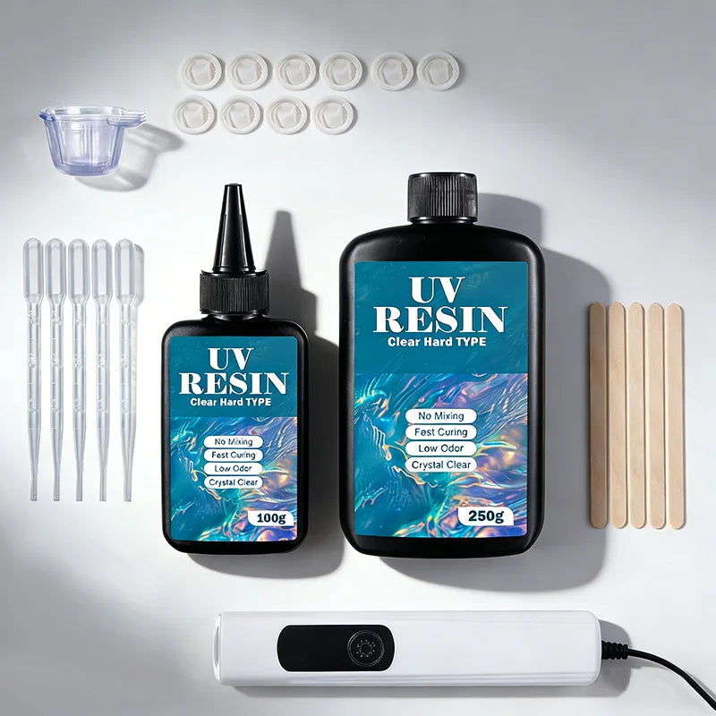 Uv Resin Kit – Fast Curing Clear Hard Resin For Jewelry Making, Casting (100G)