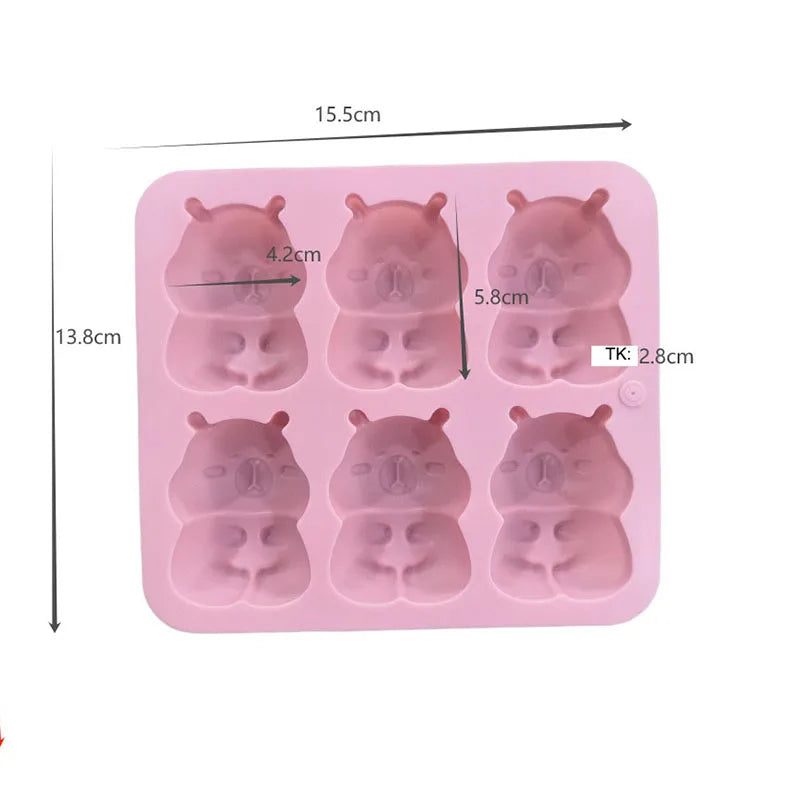 Capybara Silicone Mold – Chocolate, Gummy, Ice Cube & Soap Mold